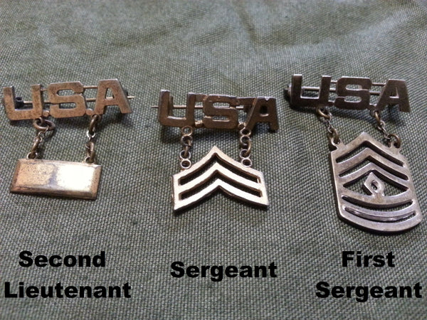 US Army Rank Sweetheart Pins
