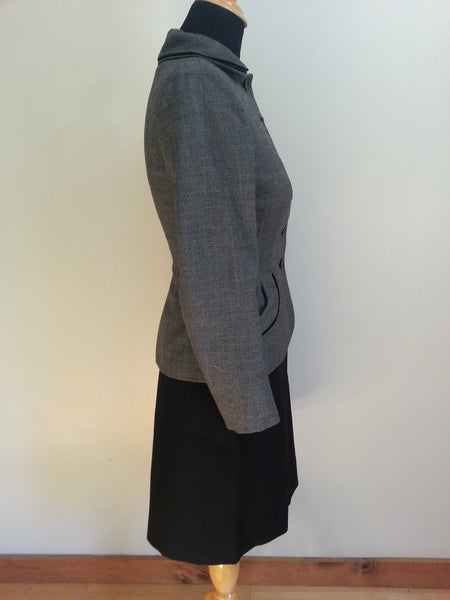 Gray and Black Skirt Suit <br> (B-34" W-26" H-35")