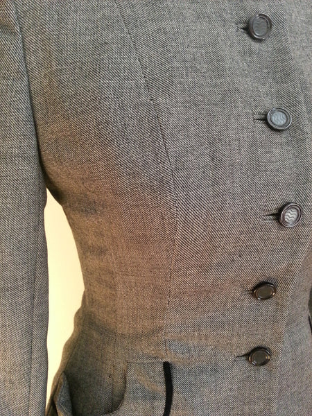 Gray and Black Skirt Suit <br> (B-34" W-26" H-35")