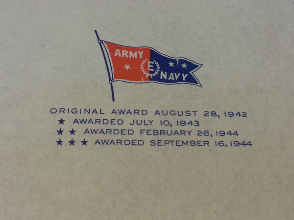 WWII US Army Navy Excellence Award