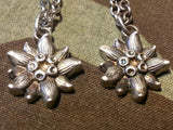 Silver Edelweiss Necklace and Bracelet Set