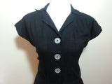 Black Dress with Gray Buttons <br> (B-42" W-31" H-40")