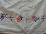 German White Flower Needlework Dress <br> (B-35" W-32" H-44")