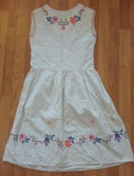 German White Flower Needlework Dress <br> (B-35" W-32" H-44")