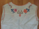 German White Flower Needlework Dress <br> (B-35" W-32" H-44")