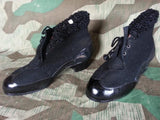 High Heel Boots with Lamb Wool Trim