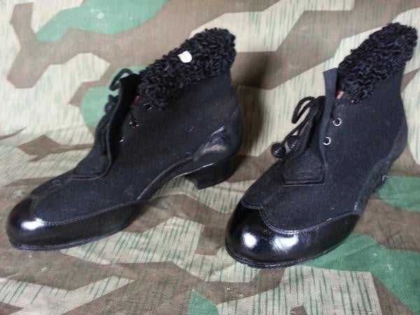 High Heel Boots with Lamb Wool Trim