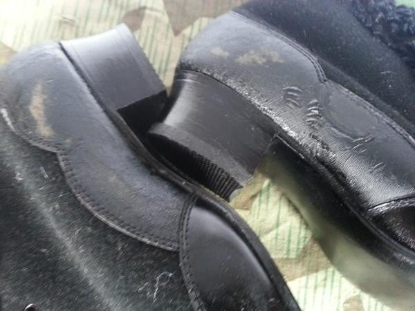 High Heel Boots with Lamb Wool Trim