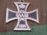 Engraved Iron Cross Necklace