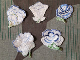 German Embroidered Flowers (Set of 10)