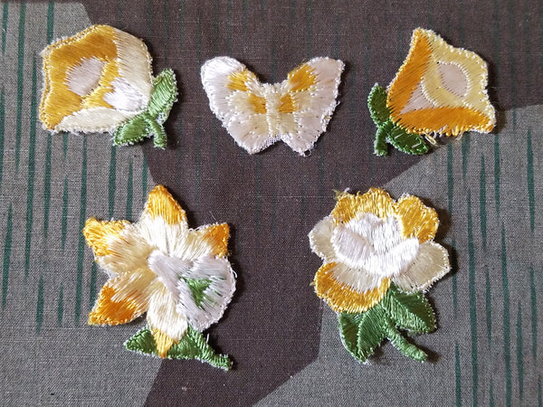German Embroidered Flowers (Set of 10)