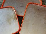 Personal Mirror w/ Orange Trim