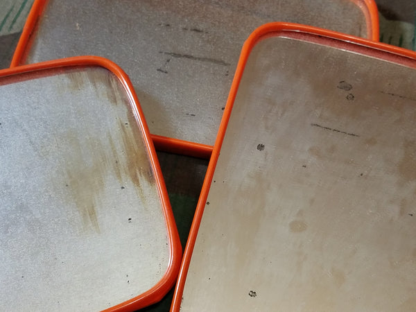 Personal Mirror w/ Orange Trim