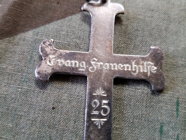 Evang. Frauenhilfe Silver Cross Pendant