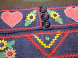 Pair of Trachten German Traditional Felt Belts (27 1/2"- 28" Waist)