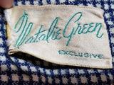 Blue and White Peplum Blazer <br> (B-32" W-26")