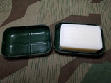 Original Green Bakelite Soap Dish w/ German Soap