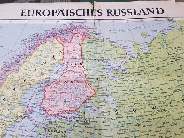 Original Tornisterschrift Map for Russia 1941