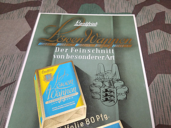 Landfried Löwen Wappen Tobacco Advertisement Sign