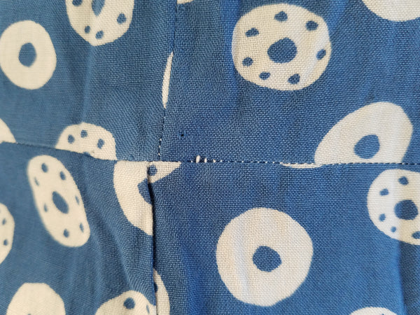Blue Donut Print Dress <br> (B-39" W-32" H-44")