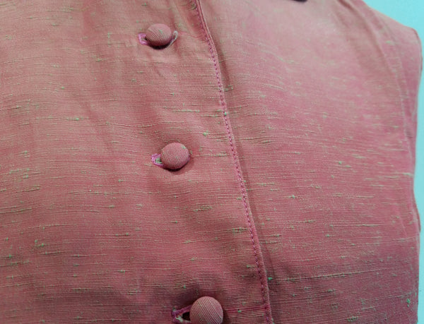 Button Down Pink Blouse <br> (B-36" W-28")