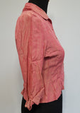 Button Down Pink Blouse <br> (B-36" W-28")