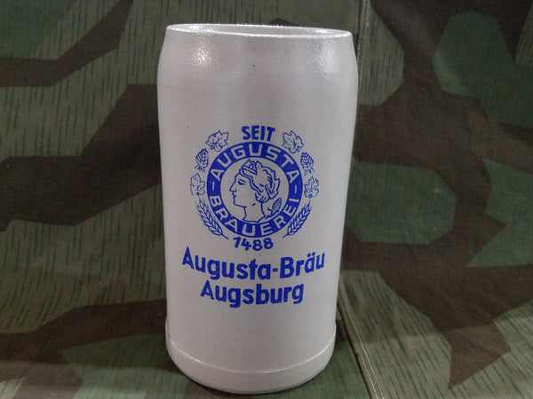 Vintage German Augusta-Bräu Augsburg 1L Beer Krug