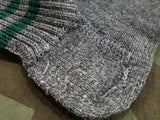 German? Gray Socks with Green Stripes