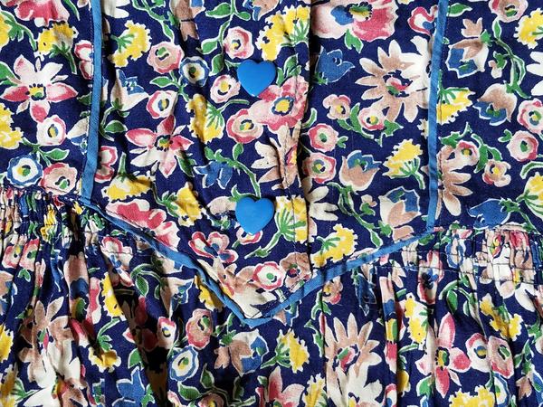 German Sleeveless Flower Dress and White Undershirt <br> (B-39" W-31" H-48")