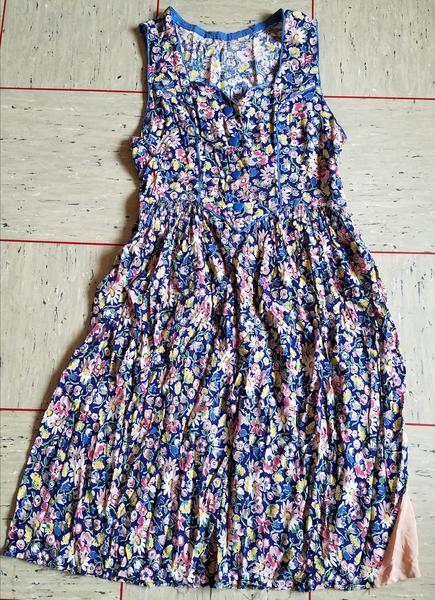 German Sleeveless Flower Dress and White Undershirt <br> (B-39" W-31" H-48")