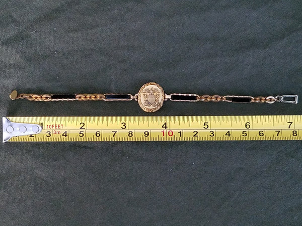 Matching US Navy Sweetheart Compact & Bracelet