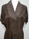 Brown Button Down Dress <br> (B-43" W-37" H-54")