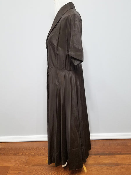 Brown Button Down Dress <br> (B-43" W-37" H-54")