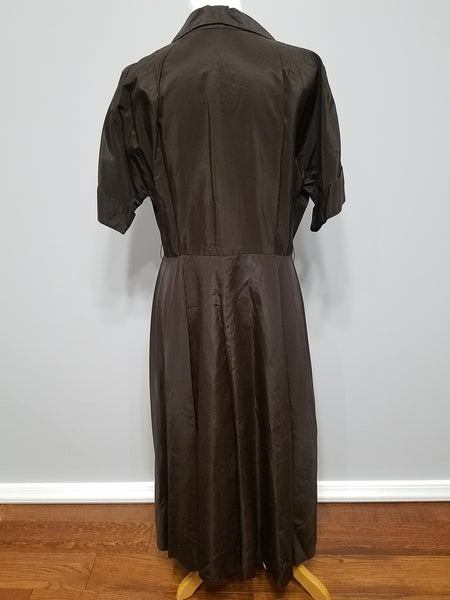 Brown Button Down Dress <br> (B-43" W-37" H-54")