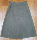 WAC / ANC OD Green Wool Skirt 16R (as-is) <br> (W-28.5" H-39")