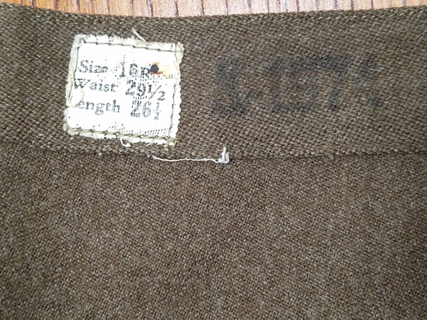 WAC / ANC OD Green Wool Skirt 16R (as-is) <br> (W-28.5" H-39")