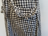 Black & White Checkered Dress <br> (B-42" W-35" H-46")