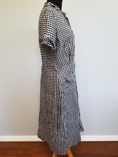 Black & White Checkered Dress <br> (B-42" W-35" H-46")