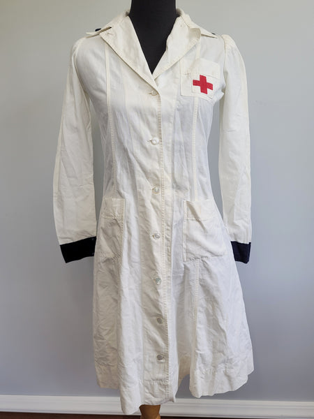 American Red Cross Production Corps Uniform Dress and Hat <br> (B-35" W-28" H-36.5")