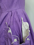 Purple Dress with Big Pockets <br> (B-38" W-30" H-42")