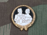 Vintage German Munich Vienna Glass Pin C. Poellath Schrobenhausen