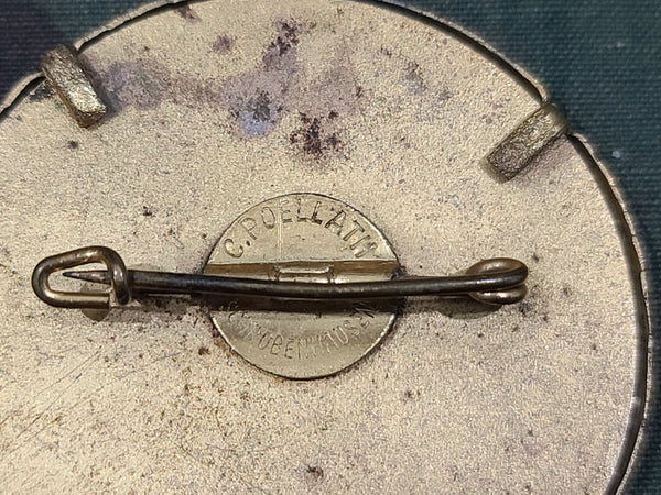 Vintage German Munich Vienna Glass Pin C. Poellath Schrobenhausen