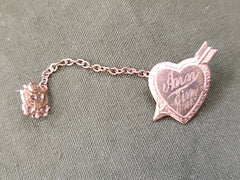 Vintage WWII Army Eagle Sweetheart Pin Ann Jim 1942