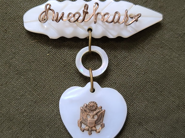 Mother of Pearl Army Sweetheart Pin