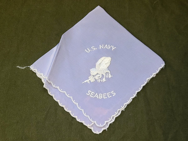 WWII US Navy Seabees Sweetheart Hankie