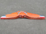 Painted V for Victory Wooden Brooch