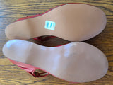 Red Peep-Toe Sandals (Size 6 1/2)