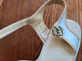 White Peep-Toe Sandals (Size 6 1/2 B)