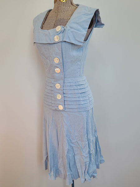 Sleeveless Light Blue Dress <br> (B-32" W-24" H-31")