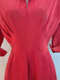 Red Long Sleeve Dress (as-is) <br> (B-35" W-25" H-38")
